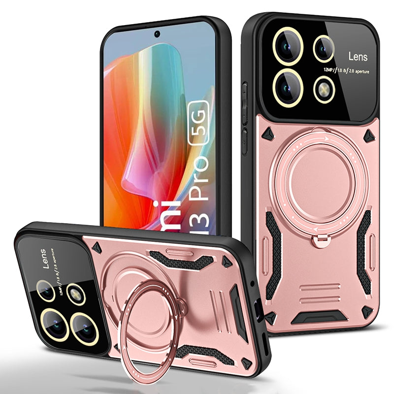 For Xiaomi Redmi Note 13 Pro 5G / Poco X6 5G Magnetic Case PC+TPU Phone Cover with Kickstand For Xiaomi Redmi Note 13 Pro 5G / Poco X6 5G Magnetic Case PC+TPU Phone Cover with Kickstand